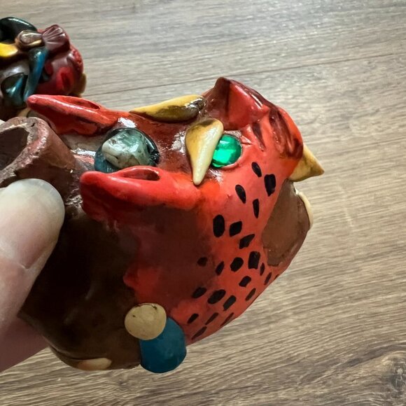 Handmade Original Mayan -Aztec Ceremonial Jaguar Clay Whistle (1) - Picture 4 of 8